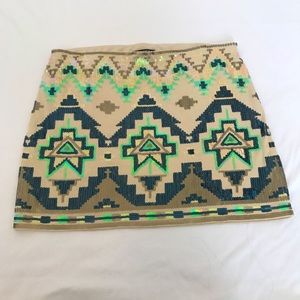 Express sequin mini skirt